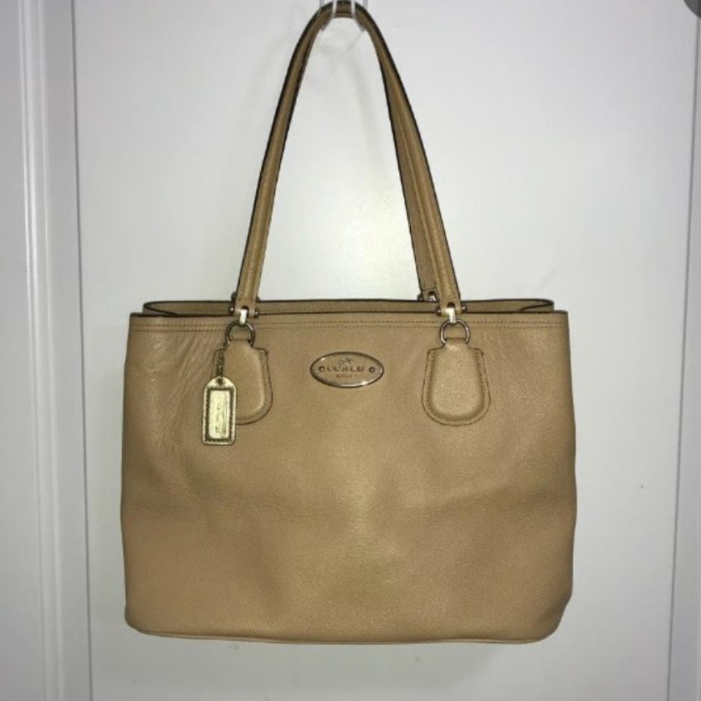 Coach Tan Leather Tote Bag